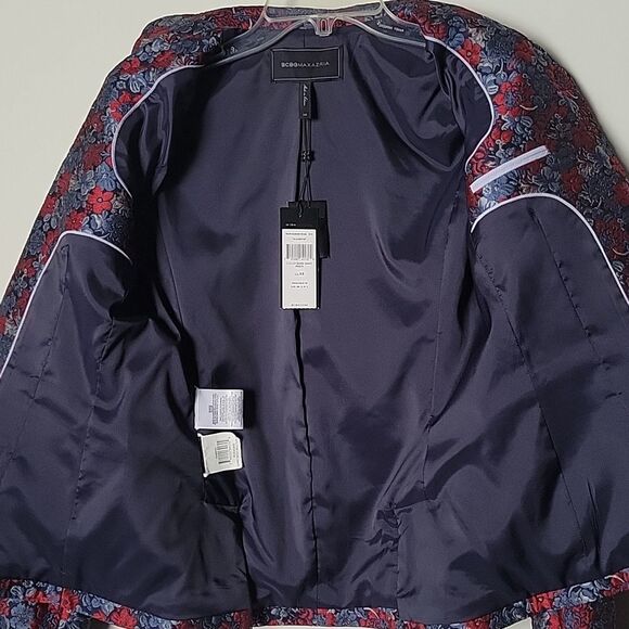 NWT BCBG Max Azria XS Kamryn Paisely Jaquard Blazer Jacket Luxury Statement - Picture 10 of 16